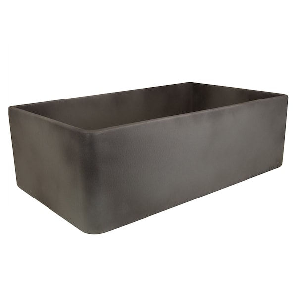 Nantucket Sinks 30-Inch Farmhouse Fireclay Sink with Concrete Finish FCFS3020S-Concrete - main